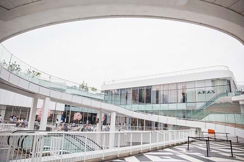 architecture white concrete wall clear glass building building