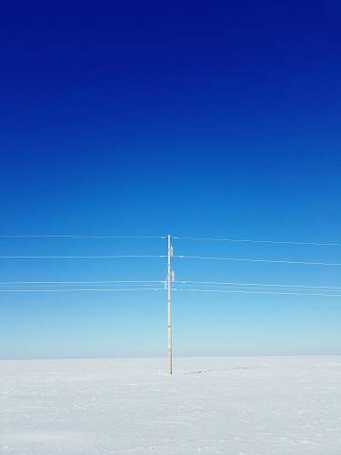 landscape white electric post blue