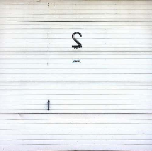numbers white metal wall with 2 print garage