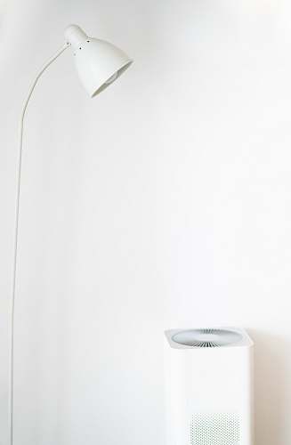 lamp white study lamp inside room lampshade