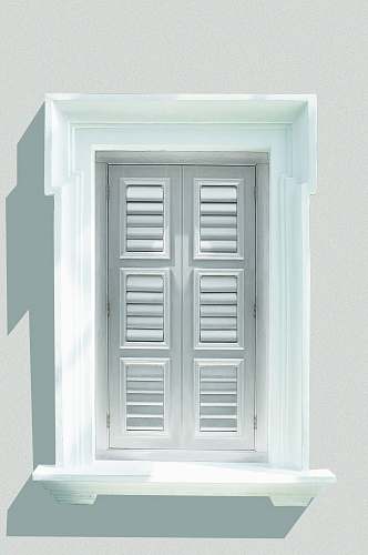 grey white wooden window shutter window