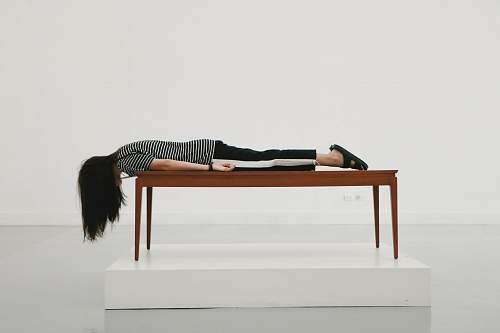 planking woman planking on thable sleep