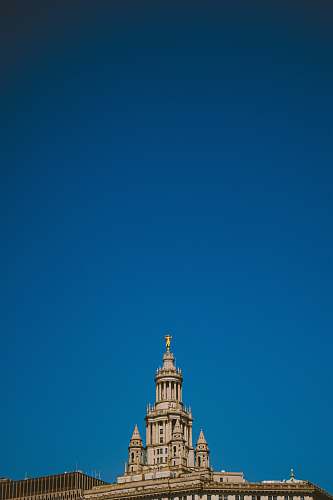 building beige church spire