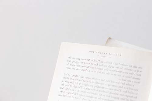 book book page on white surface page