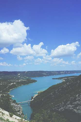 water aerial photo of a body of water lake