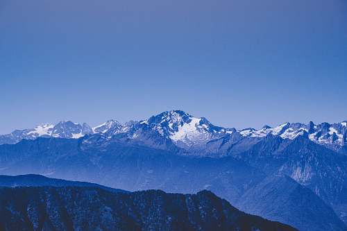 mountain aerial photography of glacier mountains peak