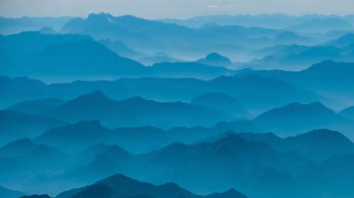 mountain bird's eye view of mountain nature