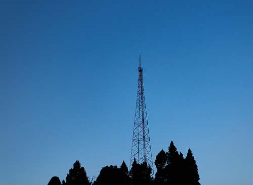 building black and gray transmission tower architecture
