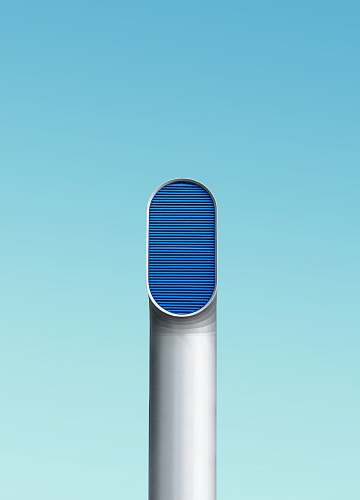 london blue and white steel pipe filter