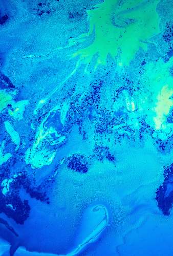 aqua blue fluid painting turquoise