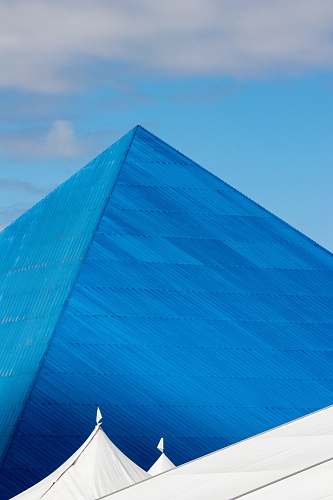 architecture blue pyramid landmark pyramid