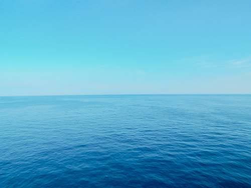 nature blue sea horizon