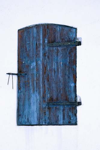 door blue wooden window gate