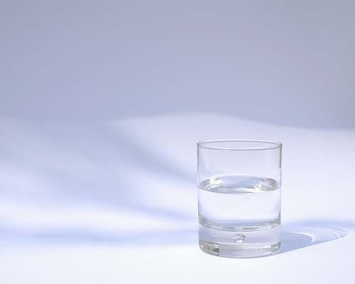 water clear drinking glass filled with water glass