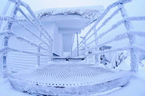 nature gray bridge balustrades fisheye