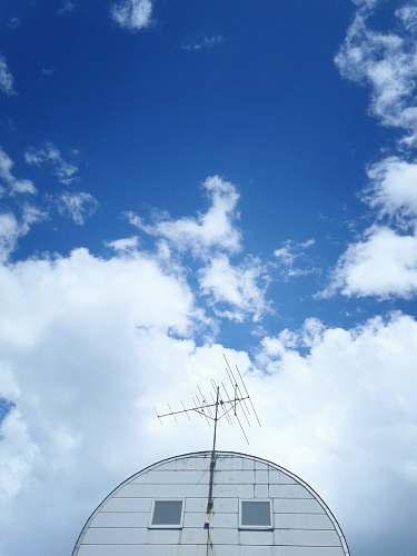 antenna grey antenna on top of white house electrical device