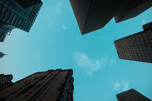 building high angle view photography o high rise buildings office building