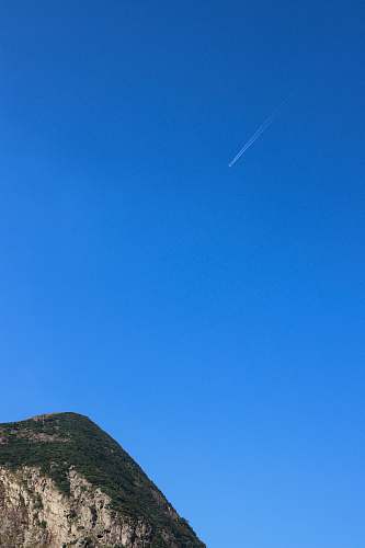outdoors jet stream under blue sky nature