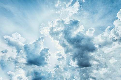 nature low angle photography of gray nimbus clouds sky