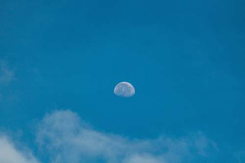 sky low-angle photography of moon moon
