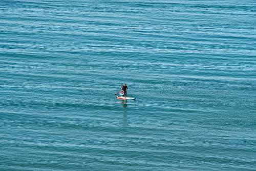 nature man on surfboard in water outdoors