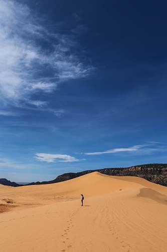 desert man standing on desert dune