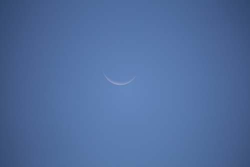 outdoors moon and blue skies nature