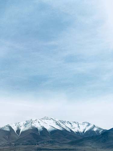 nature mountain covered with snow mountain