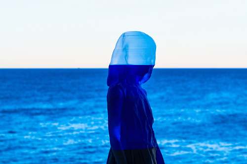 water painting of woman and calm ocean australia