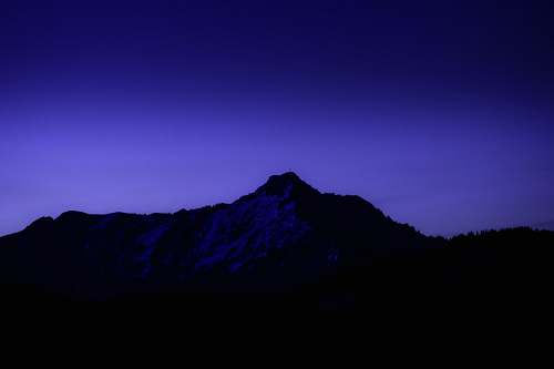 mountain silhouette of mountain alps