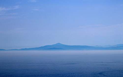 nature silhouette of mountain land
