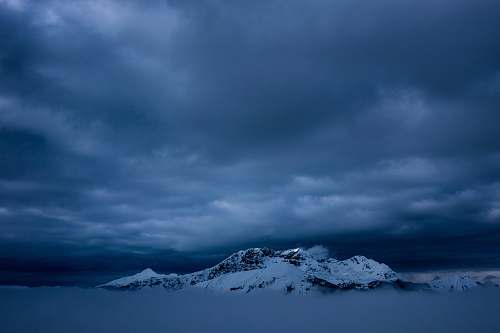 nature snow-covered mountain sky
