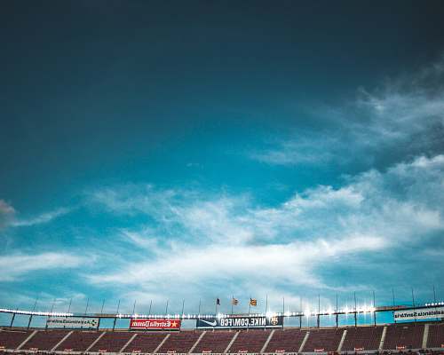 barcelona stadium under clear blue sky spain