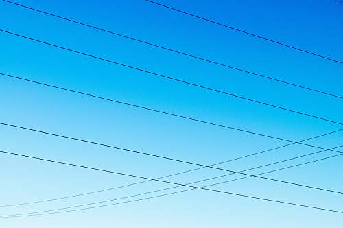 sky view of cable lines cable