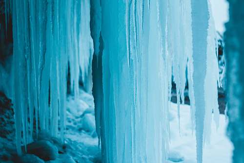 ice white icicles outdoors