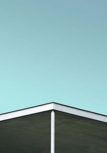building white roof under clear sky slough
