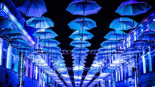night white umbrella on ceiling umbrella