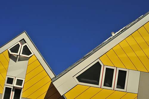 rotterdam yellow and white house roof netherlands
