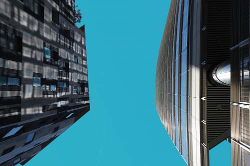 urban low angle photo of high-rise buildings city