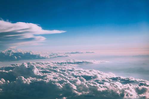 clouds top view of white clouds during daytime sky