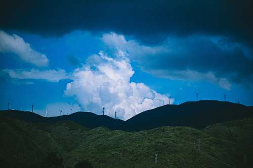 outdoors green covered hill weather