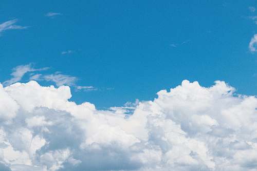 outdoors white Cumulus clouds sky