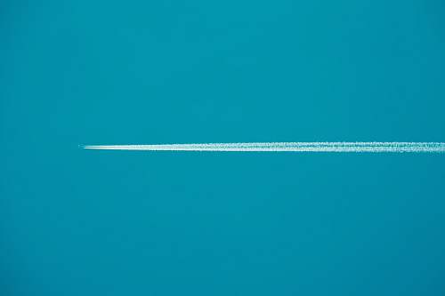 blue airplane ;line water