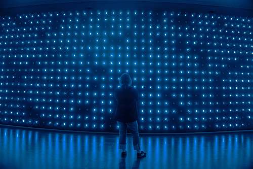 human person on stage lighting