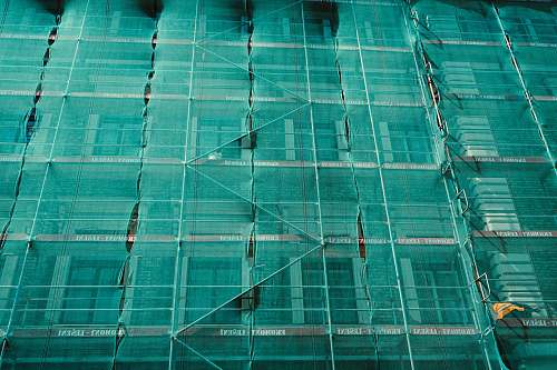 scaffolding scaffolding covered by green net net
