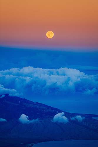moon full moon and white clouds cloud