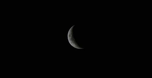 moon crescent moon night