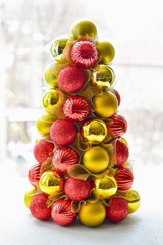 sweets yellow and red baubles decor food