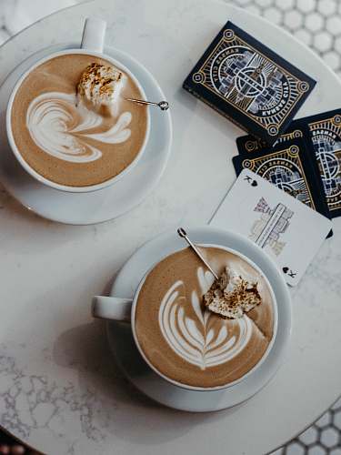 latte cappuccino latte on ceramic cup with saucer beverage