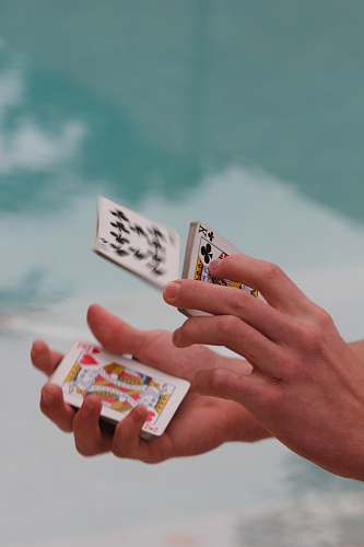 az person shuffling cards usa